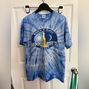 Tie Dyed Jimmy Buffet 2015 Land Shark Beer Workin N Playin Music Tour T Shirt M